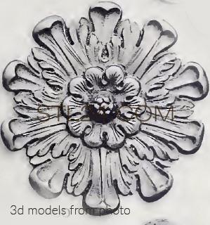Розетки (ROSETTE_1239 -  | 3D model 3DSMAX / OBJ / STL) 3D модель для ЧПУ станка